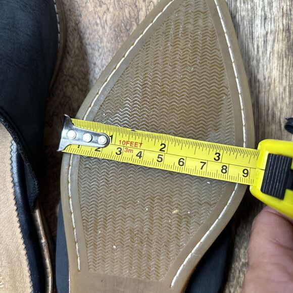 Womens SPERRY TOP-SIDER Saybrook Black Leather Pointed Toe Mules Sz 7 - Picture 9 of 9